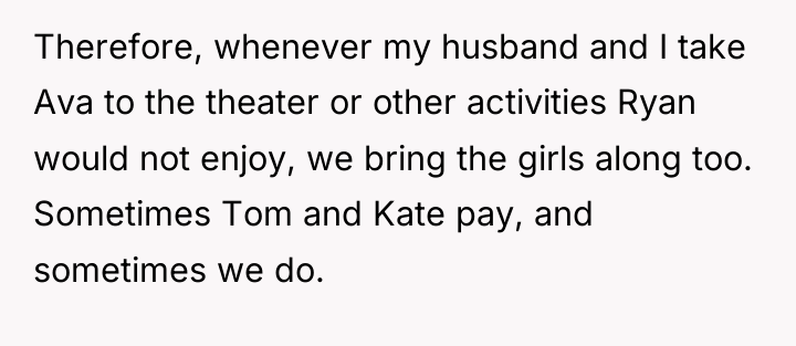 Therefore, whenever my husband and I take Ava to the...