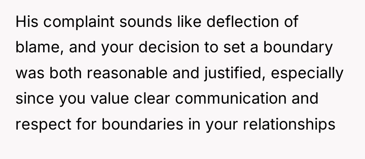 His complaint sounds like deflection of blame, and your decision...