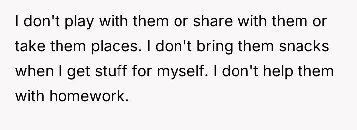 I don't play with them or share with them or...