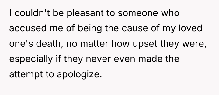 I couldn't be pleasant to someone who accused me of...