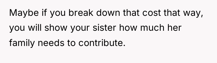 Maybe if you break down that cost that way, you...