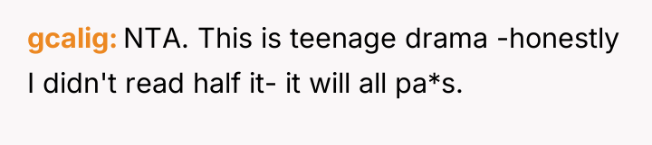 gcalig NTA. This is teenage drama -honestly I didn't read...