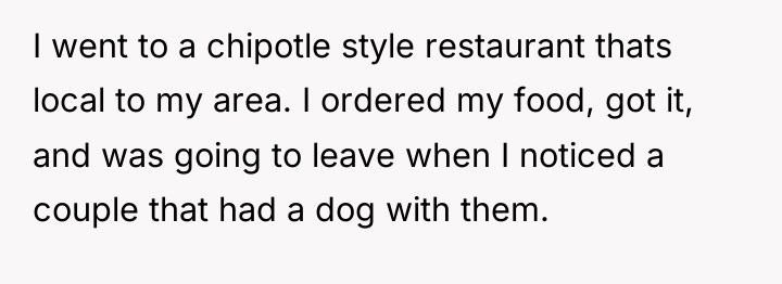 I went to a chipotle style restaurant thats local to...