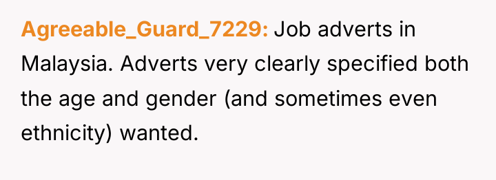 Agreeable_Guard_7229 Job adverts in Malaysia. Adverts very clearly specified both...