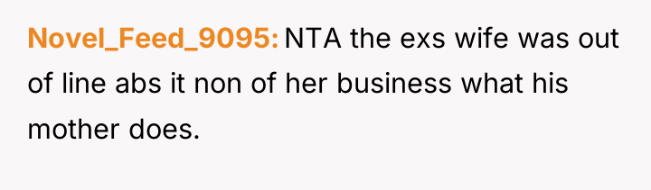 Novel_Feed_9095 NTA the exs wife was out of line abs...