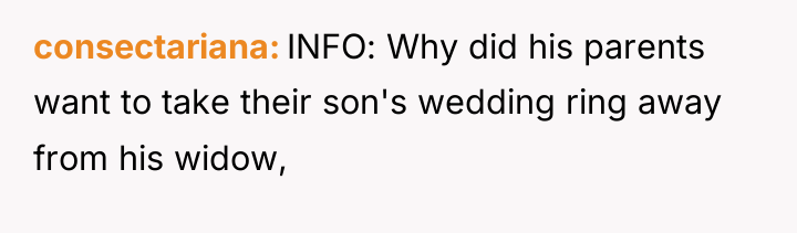 consectariana INFO: Why did his parents want to take their...