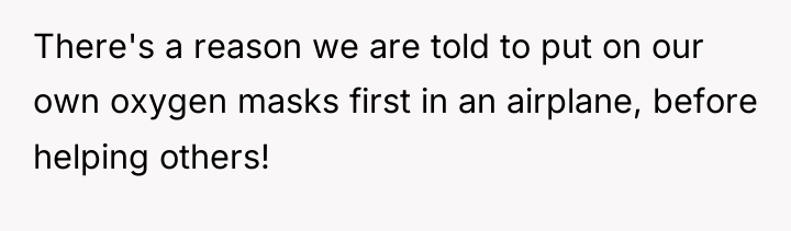 There's a reason we are told to put on our...