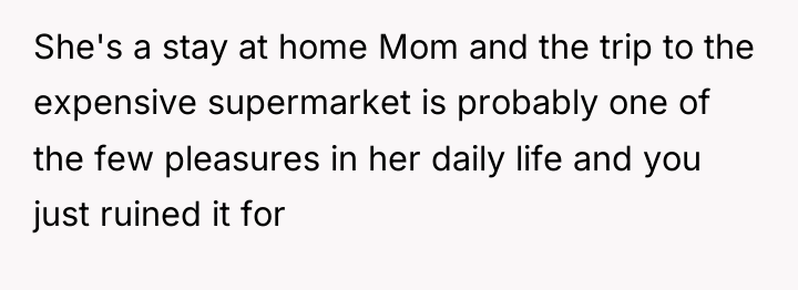 She's a stay at home Mom and the trip to...