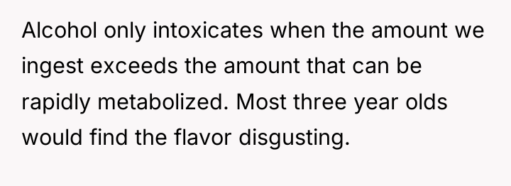 Alcohol only intoxicates when the amount we ingest exceeds the...