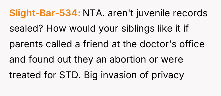 Slight-Bar-534 NTA. aren't juvenile records sealed? How would your siblings...