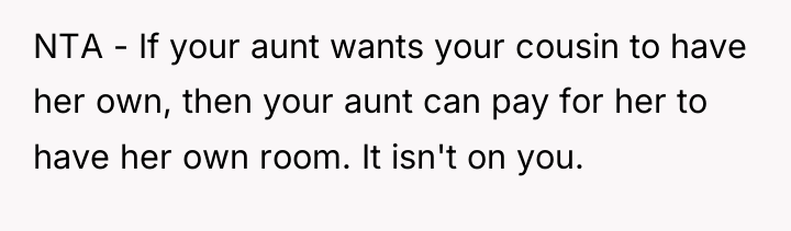 NTA - If your aunt wants your cousin to have...
