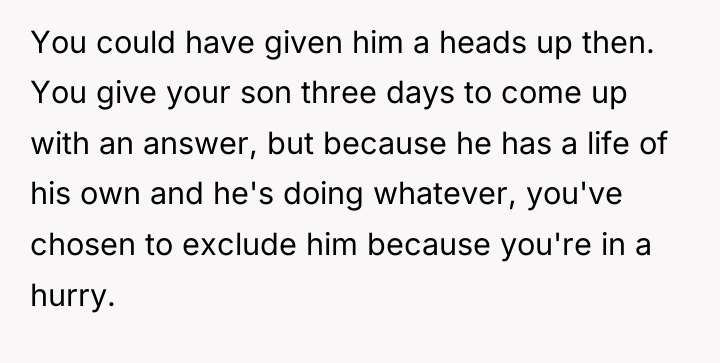 You could have given him a heads up then. You...