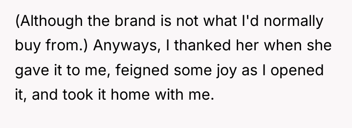 (Although the brand is not what I'd normally buy from.)...