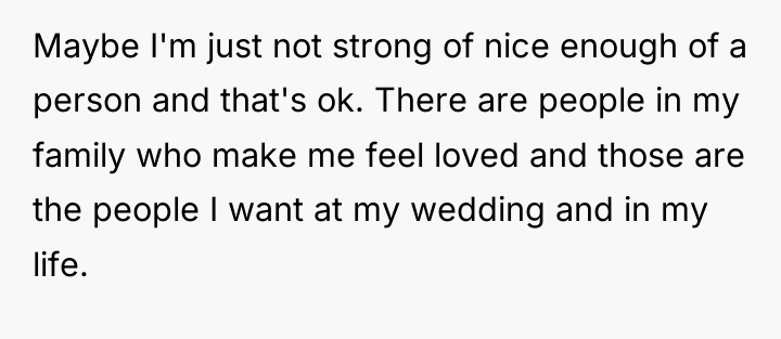 Maybe I'm just not strong of nice enough of a...