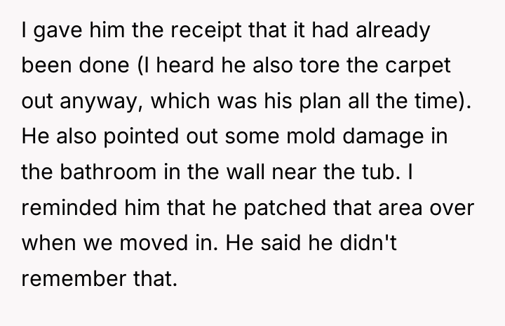I gave him the receipt that it had already been...