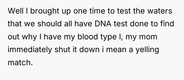 Well I brought up one time to test the waters...