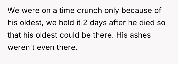 We were on a time crunch only because of his...