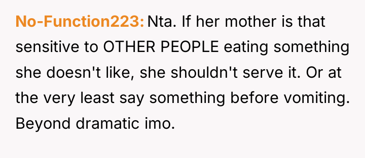 No-Function223 Nta. If her mother is that sensitive to OTHER...