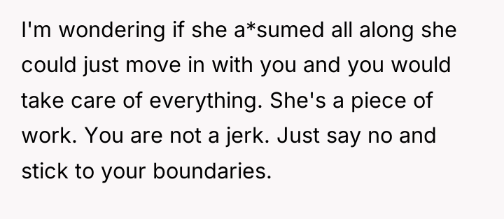 I'm wondering if she a*sumed all along she could just...