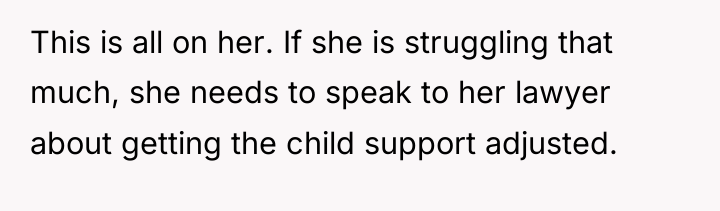 This is all on her. If she is struggling that...