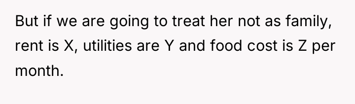 But if we are going to treat her not as...