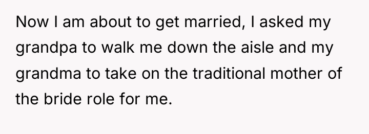Now I am about to get married, I asked my...