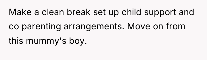 Make a clean break set up child support and co...