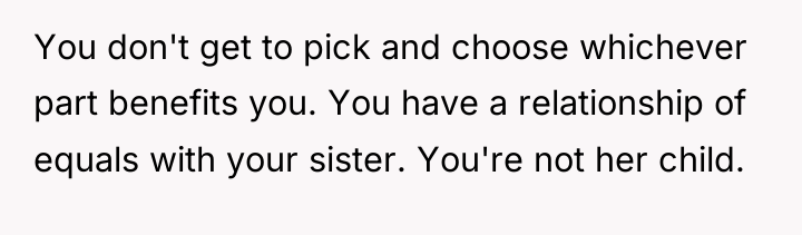 You don't get to pick and choose whichever part benefits...