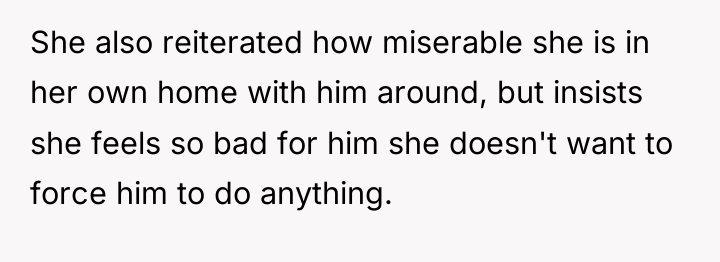 She also reiterated how miserable she is in her own...