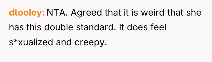 dtooley NTA. Agreed that it is weird that she has...