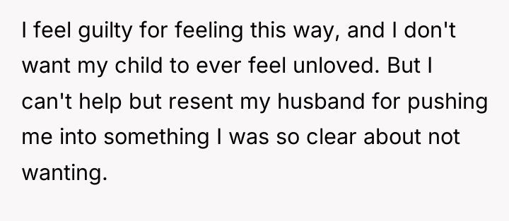 I feel guilty for feeling this way, and I don't...