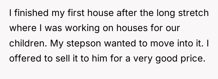 I finished my first house after the long stretch where...