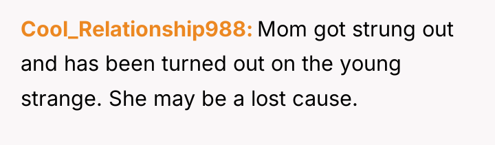 Cool_Relationship988 Mom got strung out and has been turned out...