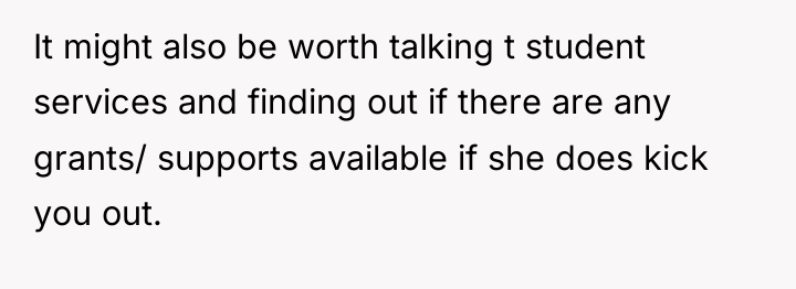 It might also be worth talking t student services and...