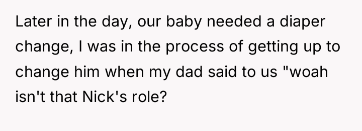 Later in the day, our baby needed a diaper change,...