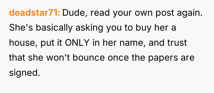 deadstar71 Dude, read your own post again. She's basically asking...