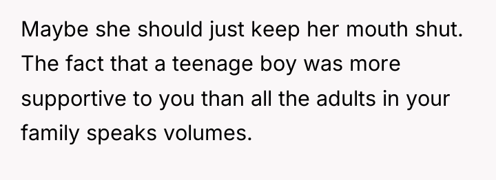 Maybe she should just keep her mouth shut. The fact...