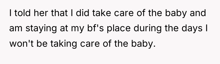I told her that I did take care of the...