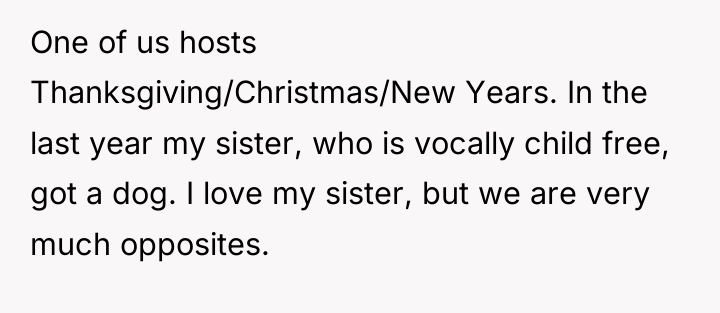 One of us hosts Thanksgiving/Christmas/New Years. In the last year...