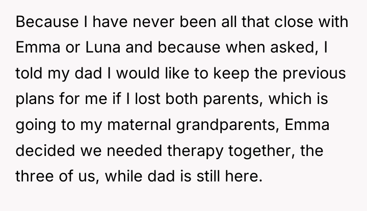 Because I have never been all that close with Emma...