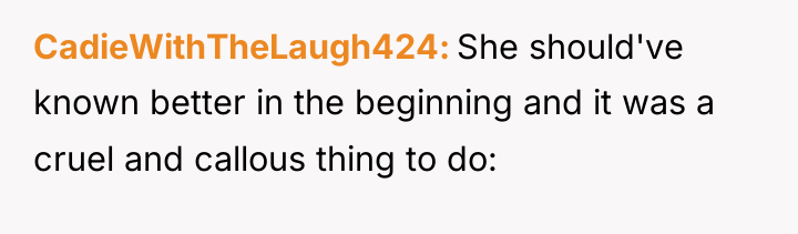CadieWithTheLaugh424 She should've known better in the beginning and it...