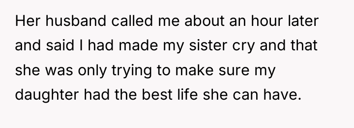 Her husband called me about an hour later and said...