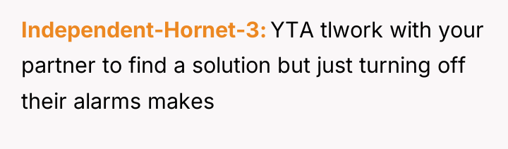 Independent-Hornet-3 YTA tlwork with your partner to find a solution...