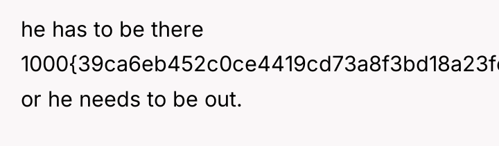 he has to be there 1000{39ca6eb452c0ce4419cd73a8f3bd18a23fe95ab4febb092bc2ab1b542eeea82f} or he needs to...