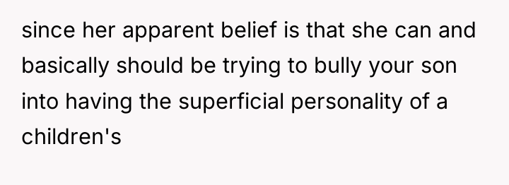 since her apparent belief is that she can and basically...