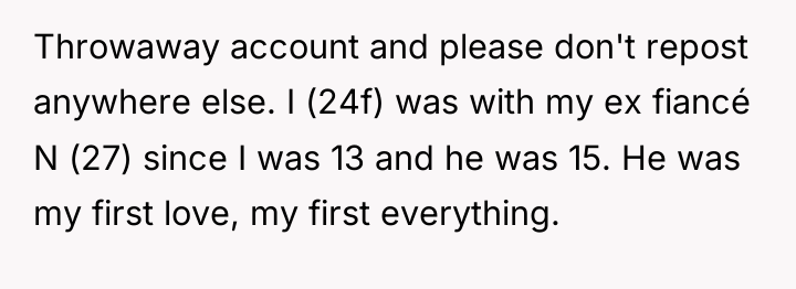 Throwaway account and please don't repost anywhere else. I (24f)...