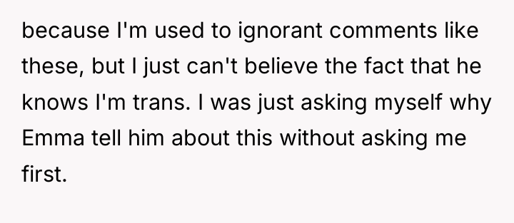 because I'm used to ignorant comments like these, but I...