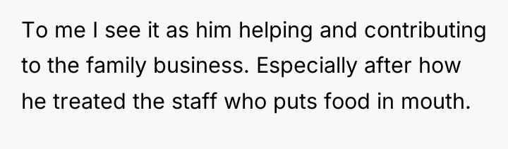 To me I see it as him helping and contributing...