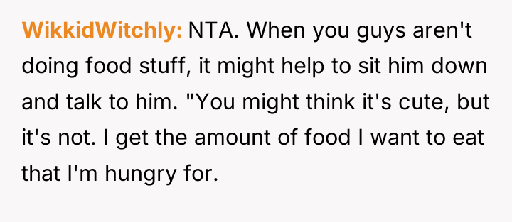 WikkidWitchly NTA. When you guys aren't doing food stuff, it...