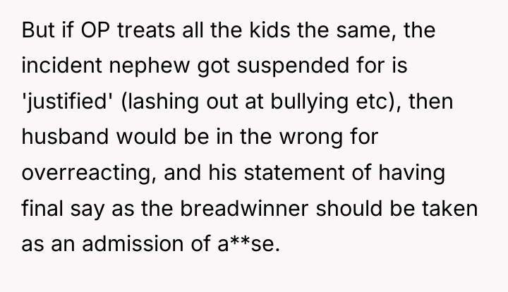 But if OP treats all the kids the same, the...